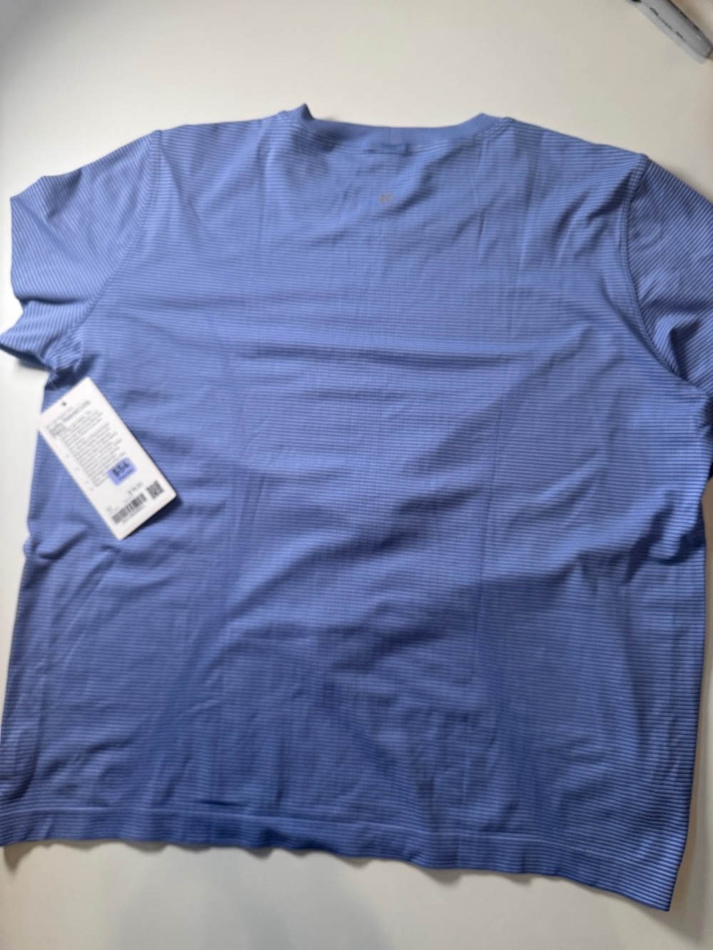 Lululemon NWT Swiftly Relaxed Long Sleeve SZ: 10 Color: Tempo Stripe Blu/Polo - Picture 7 of 9